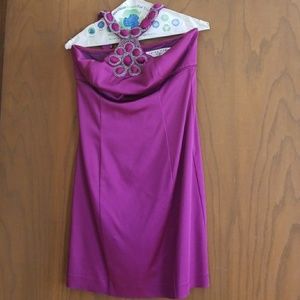 Trina Turk jeweled tone cocktail dress